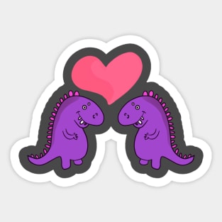 Dinosaurs love Sticker